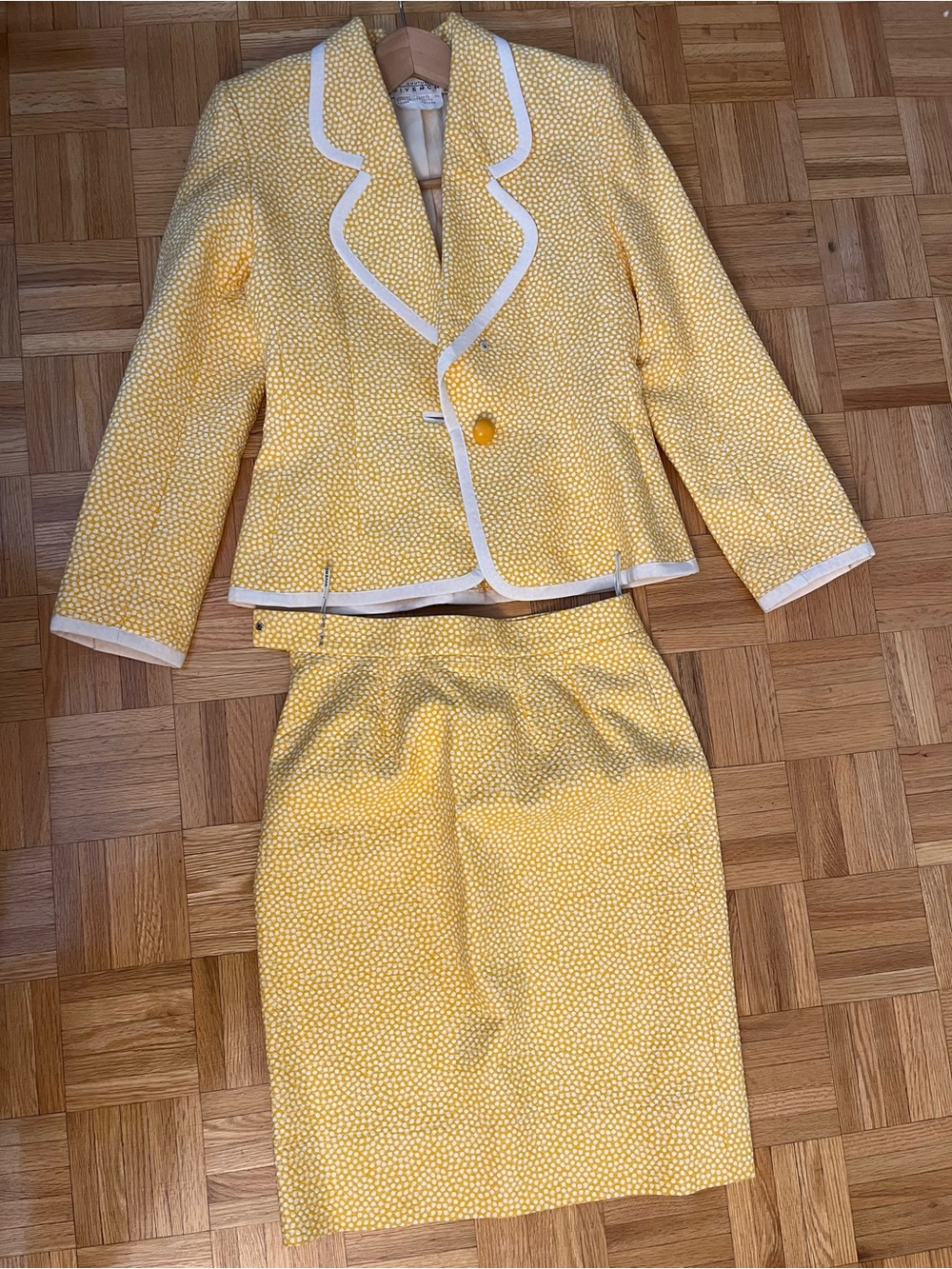 Givenchy Yellow & White Trim suit